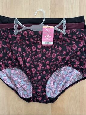 WARNERS Olga. 3 Pair Microfiber Brief Panties Womens Sz 3X (10). Brand New.